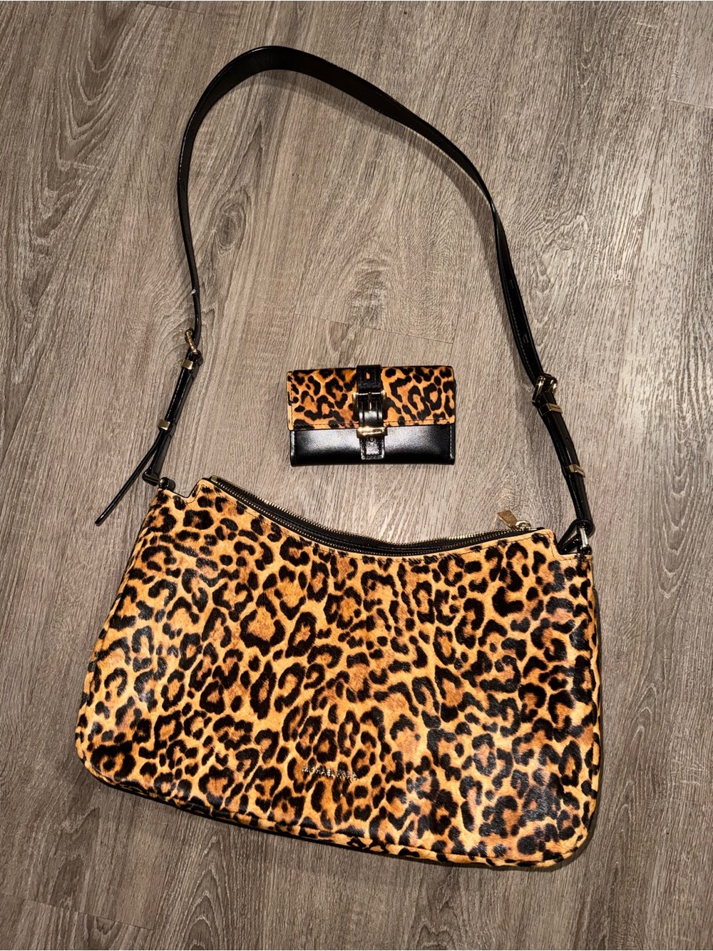 Michael Kors Leopard Print Bag with Matching Wallet